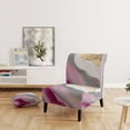 thumbnail image 2 of Designart "Modern Fluid Gold And Pink I" Upholstered Modern & Contemporary Accent Chair and Abstract Arm Chair - Multiple Color & Pattern, 2 of 7