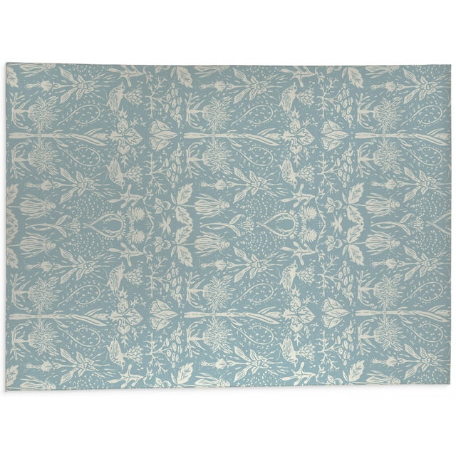 Flight Of Fancy Light Blue Office Mat by Kavka Designs
