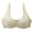 Beige, variant on Women's Backless Bra with Clear Back Straps Women's Printing Gathered Together Large Size Daily Bra Underwear No Rims Beige 100D