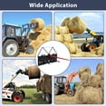 thumbnail image 4 of Lance à Balles de Foin Robuste de 49 Pouces 4000 Lb – Pointe Carrée à Fixation Rapide, Fourche à Revêtement Rouge – Compatible avec Kubota et Chargeuse Compacte, Chargeur de Tracteur, Remplacement de Direction Antidérapante – Rouge, 4 of 6
