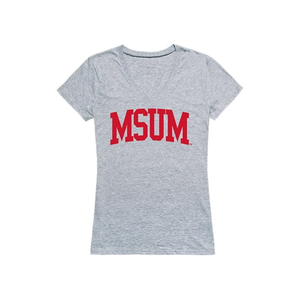 W Republic Msum Minnesota State University Moorhead Game Day Womens Tee T Shirt Heather Grey