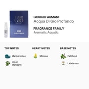 Giorgio Armani Mens Acqua Di Gio Profondo Parfum 0.04 oz Fragrances 3614274015324