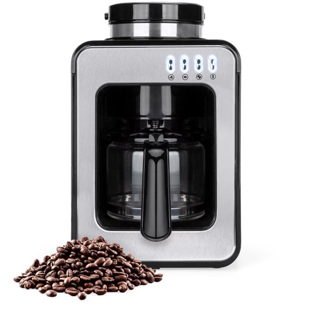 Best Choice Products 600W 4-Cup Automatic Kitchen Coffee Maker for Whole Beans or Ground Coffee with Built-In Grinder, 2 Intensity Levels, Glass Pot, Auto Drip, Warm Plate, Scoop, (Best Line Of Kitchen Appliances)