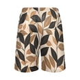 thumbnail image 3 of joogoo Mens Swim Trunks Leaves Beach Shorts Drawstring Elastic Waist Swimwear Bathing Suits S, 3 of 7