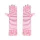 thumbnail image 1 of FELTECHELECTR 1 par de guantes largos de satén con lazo para niña de las flores, para boda, fiesta de noche (rosa), 1 of 6