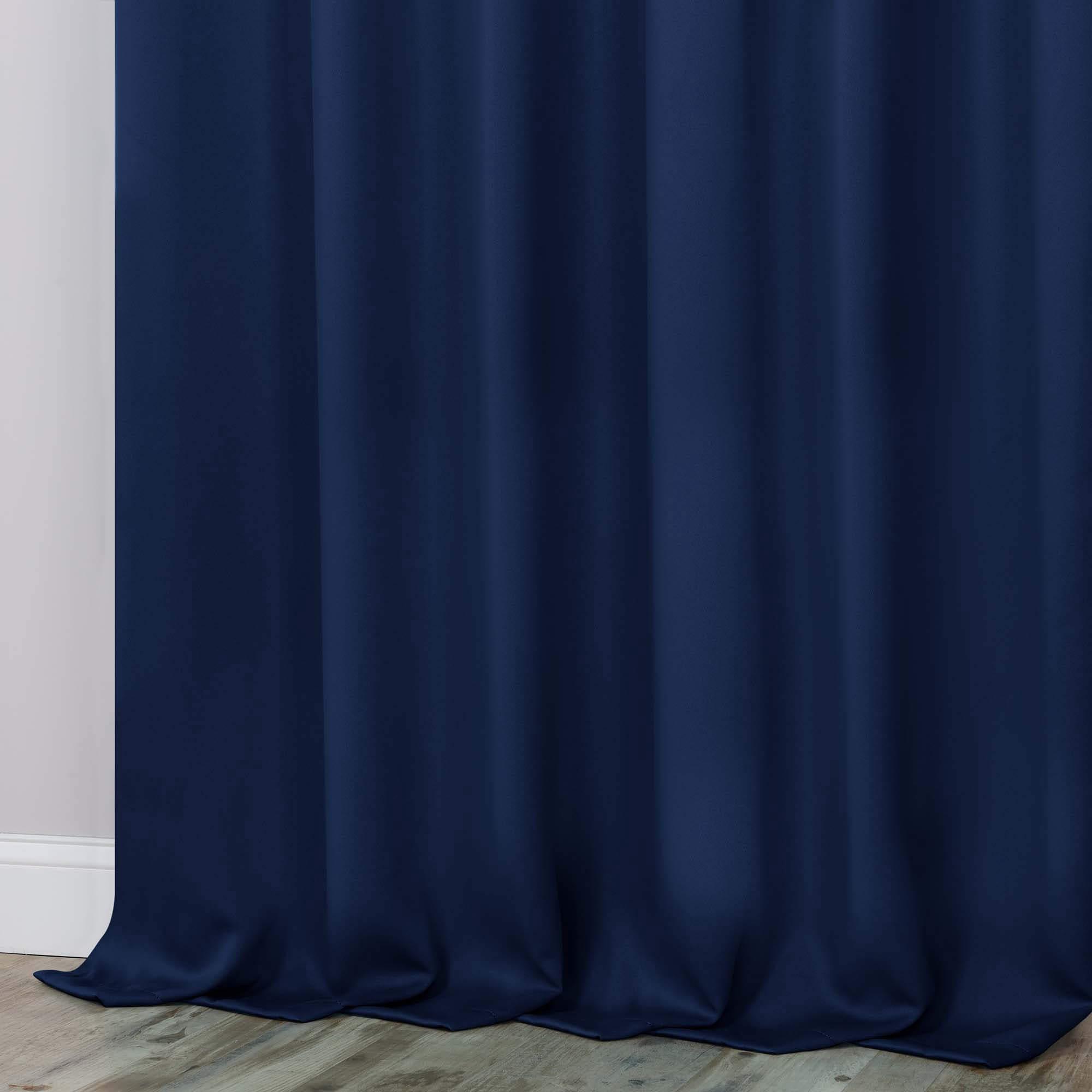Superior Blackout Solid Light Filtering Grommet Curtain Panel Set, 70" x 120", Navy Blue