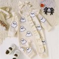 thumbnail image 2 of Kogui Halloween Romper Baby Newborn Baby Girl Clothes Long Sleeve Romper Infant Fall Winter Rompers Jumpsuit Girl Clothes 0 3 6 9 12 18 Months (White,12-18 Months), 2 of 8