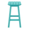 thumbnail image 3 of Costaelm Paradise 24" Outdoor Patio HDPE Square Counter High Backless Bar Stool, Turquoise, 3 of 8