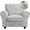 Embossed Flower, variant on CHUNTIAN 2 Piece Chair Covers Stretch Arm Covers Chair Couch Covers, Armchair Slipcover with Separate Chair Cushion Cover, Floral Washable Chair Protector for Living Room (Armchair, Grey Flower)
