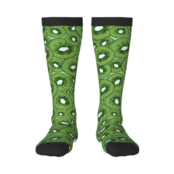 Balery Kiwi Fruit Calcetines novedosos Calcetines deportivos Calcetines hasta la rodilla Calcetines de algodón Calcetines originales y geniales