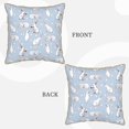 thumbnail image 3 of Haiem Rabbit Is Eating Carrots Print Velvet Soft Solid Decorative Square Throw Pillow Covers Set with Elegant Piping Christmas Cushion Case for Sofa Bedroom Car-16"x16", 3 of 8