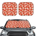 thumbnail image 2 of Balery 2 Piece Tomatoes Car Windshield Sun Shade|Foldable Front Windshield Shade for Car Front Window for Most Sedans SUV Truck-, 2 of 7