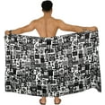 thumbnail image 5 of HAPPY BAY Men's Pareo Allover Halloween Costumes Skull Party Swim Trunks Swimwear Summer Sarong Full Beach Wrap for Men One Size Allover Skulls, Black, 5 of 5