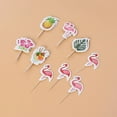 thumbnail image 3 of Oraceous Pcs Cupcake Toppers Summer Flamingo Pineapple Birthday Party Cake Picks Food Decoration Supplies for Hawaiian Luau, 3 of 11