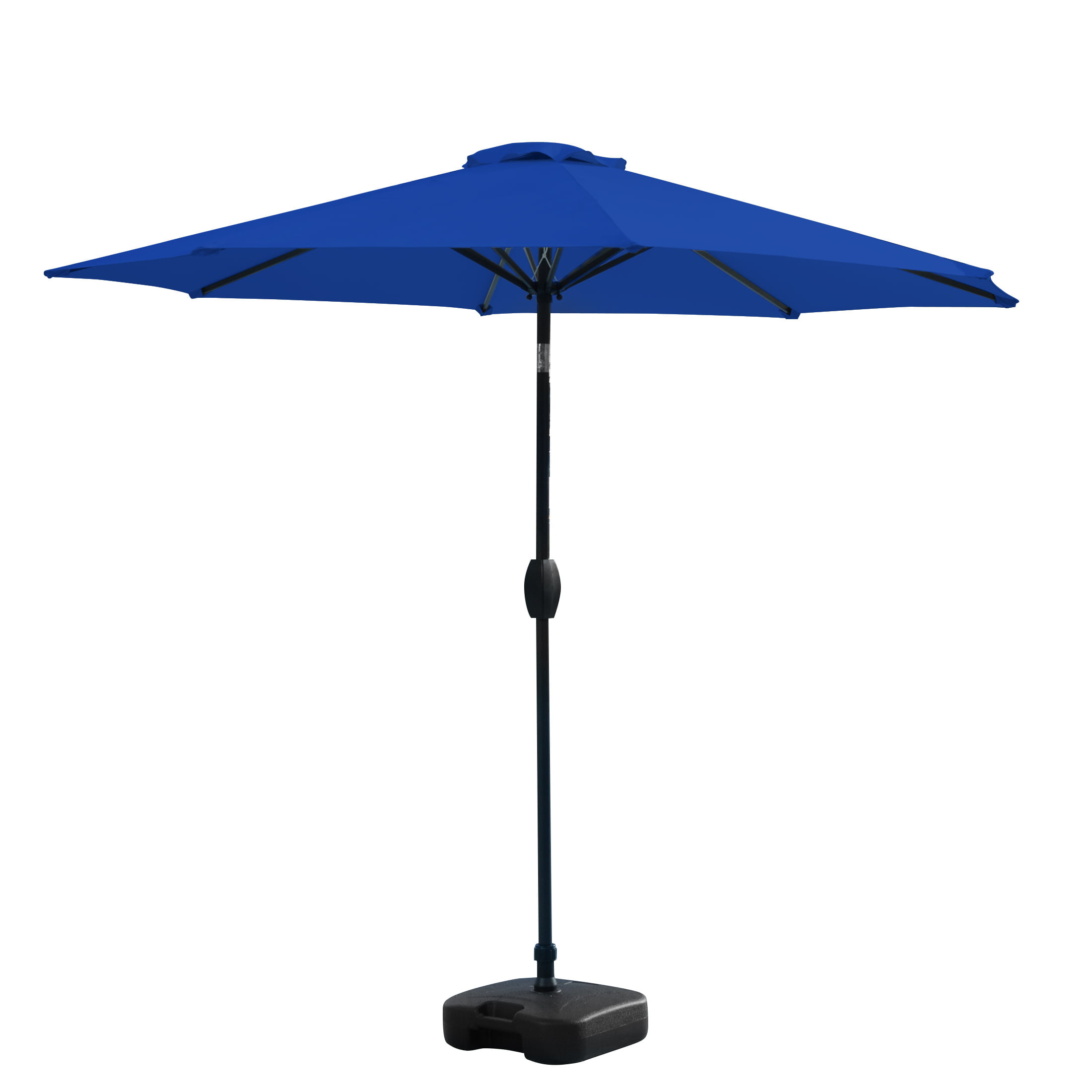 9 Ft Tilt And Crank Patio Table Umbrella With Square Base Royal Blue