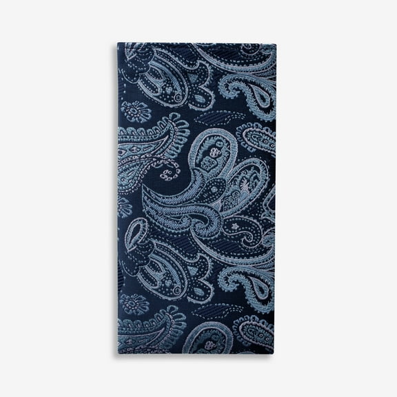 Blue Shades Paisley Pocket Square