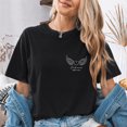 thumbnail image 4 of Jollimate En La Memoria Nadie Muere T-Shirt, Spanish Memorial Angel Wing Graphic Tee, Women's Shirt, 4 of 6