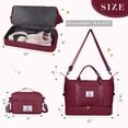 thumbnail image 2 of Gynky Travel Duffle Bag Set 2 Pack Weekender Bags for Women with Shoe Compartment Carry On Overnight Gym Duffel Bags with Wet Pocket Hospital Bags for Labor and Delivery, 2 of 8