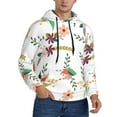 thumbnail image 2 of Haiem Pretty Floral With Leaves Patterned Men's Hoodie with Kangaroo Pocket - Ideal Pullover Sweatshirt for Daily Wear, Travel, and Home-Large, 2 of 7