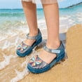 thumbnail image 3 of SGMVNU Little Girls Jelly Sandals Closed Toe Soft Rubber Sole Water Beach Shoes Summer Mary Jane Kids Princess Dress Flat, Size 4.5-5 Years, Blue, 3 of 7