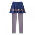thumbnail image 3 of BULLPIANO Toddler Girls Leggings Pants with Tutu Skirts Kids Culottes Footless Tights 3-11Y, 3 of 9