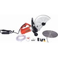 thumbnail image 3 of Acekid 14-Inch 3000W Wet/Dry Concrete Saw, with Guide Roller 4200RPM Speed, Water Line Attachment for Porcelain Wood Cutting, Black and Silver, 3 of 5