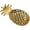 Gold, variant on ABCISI Chic Soap Dish, Ceramic Pineapple Shape Soap Holder with Fluted Design, Decorative Cute Shower Soap Dish Soap Saver Tray Container for Bathroom Kitchen Sink (Silver)
