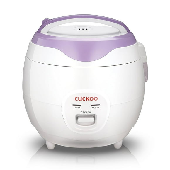 Arrocera Cuckoo Basic CR-0671V, 1,4 L, 6 tazas, color blanco y morado