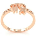 thumbnail image 3 of Virgo Zodiac Sign Diamond Ring In Solid 14k Rose Gold, 3 of 6