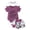 Purple, variant on TOWED22 Baby Girl Printed Clothing Outfits Romper Bodysuit Shorts Set with Headband Purple,6-9 M