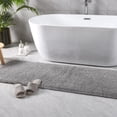 thumbnail image 5 of Lochas Microfiber Bathroom Rugs Non Slip Bath Mat Shaggy Soft Absorbent Non Slip Washable Bath Rug for Bathroom,Gray,24"x70", 5 of 7