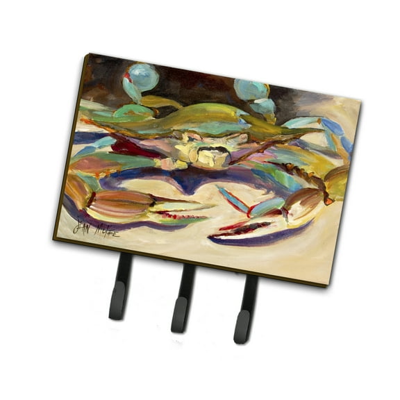 Carolines Treasures JMK1101TH68 Blue Crab Tail Fin Leash or Key Holder Triple multicolor