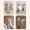 thumbnail image 5 of Heavy Duty Adhesive Hooks, Metal Wall Mount Hooks, Punch-Free Towel & Key Holder for Bathroom, Kitchen & Entryway, Strong Stick-on Decorative Hooks for Coats, Bags, Robes, Clothes,Pink, 5 of 7