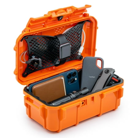 Seahorse 57 Portable Waterproof Dry Box Protective Case – Travel Safe / Mil Spec / IP67 Waterproof / USA Made – for Cameras Action Cams Ammunition Rifle Ammo Marine (Orange)