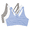 Grey, White, Blue, variant on Women's Shirred Front Racerback Sports Bra, Style-90011, 3-Pack
