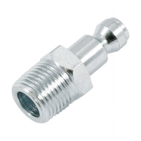 Forney Industries 1900117 Steel Air Plug, 0.38 in. Male NPT x 0.25 in. Tru-Flate