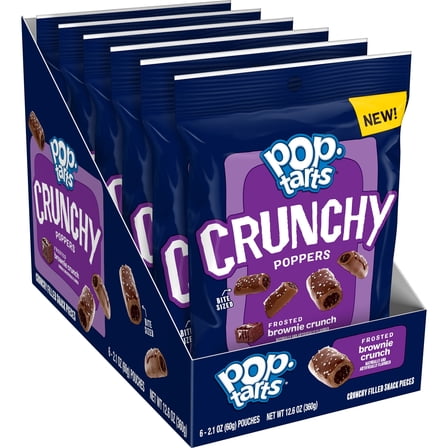 Pop-Tarts Crunchy Poppers Brownie – 6 Pack, 2.1 oz Each