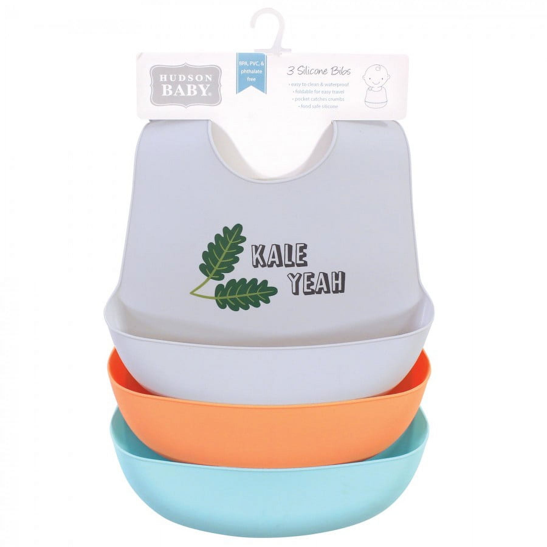Hudson Baby Infant Boy Silicone Bibs 3pk, Tacos, One Size