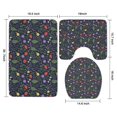 thumbnail image 3 of Pioneer Flower Floral Print Pattern Bathroom Rugs Sets 3 Piece, Toilet Cover Set, Absorbent Non Slip Bathroom Mats with U-Shaped Contour Rug, 3 of 5