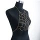 thumbnail image 3 of 2X Cadena del Cuerpo de Halterneck de La Mujer Bralette Bikini Sujetadores de Collares EstóMagos (Oro), 3 of 5