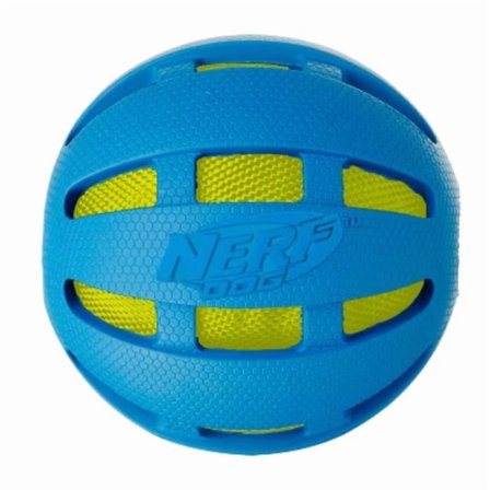 Checker Crunch Ball Dog Toy - Blue/Green - L