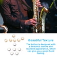 thumbnail image 4 of 6 Pieces Saxophone Buttons Trumpet Decorative Decoration Golden Silver Key Button Professional Smooth Surface Metal Stone Repairing Part Decoration Keys Golden, 4 of 8
