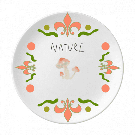 

Mushroom island Painting Flower Ceramics Plate Tableware Dinner Dish
