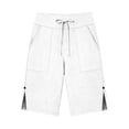 thumbnail image 5 of Womens Bermuda Shorts Drawstring Waist Athletic Loose Casual Running Comfy Summer Shorts with Pockets by Yigetop White 3XL, 5 of 6