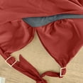 thumbnail image 6 of Wancir Women's Bikini Sets Women's Split High Waisted Solid Color Swimsuit Conservative and Fashionable Bikini Swimsuit, 6 of 6