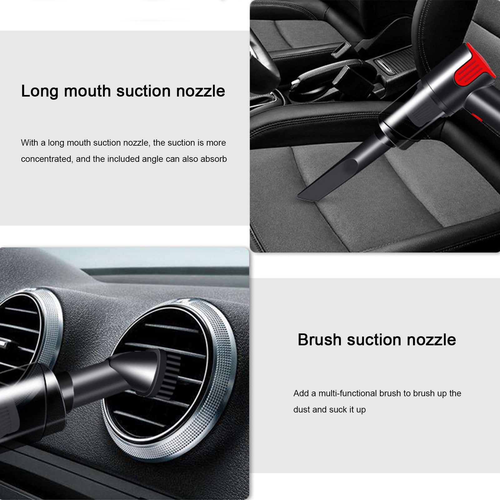 Handheld Wet & Dry Vacuum Cleaner, Portable, Powerful Suction, Long Cable, for Cars & Home, Lightweight, with Attachments, Ergonomic Design