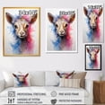 thumbnail image 4 of Designart "Curious Llama Portrait in Pink and Blue" Animals Canvas Wall Art - Traditional Pink Llama Living Room Canvas Art, 4 of 6