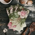 thumbnail image 4 of Kitchen for Utensils Towel Cleaning Household Tableware Cloth Dish Towel Hand Kitchen Microfiber Vintage Rose Flower Pink, 4 of 7