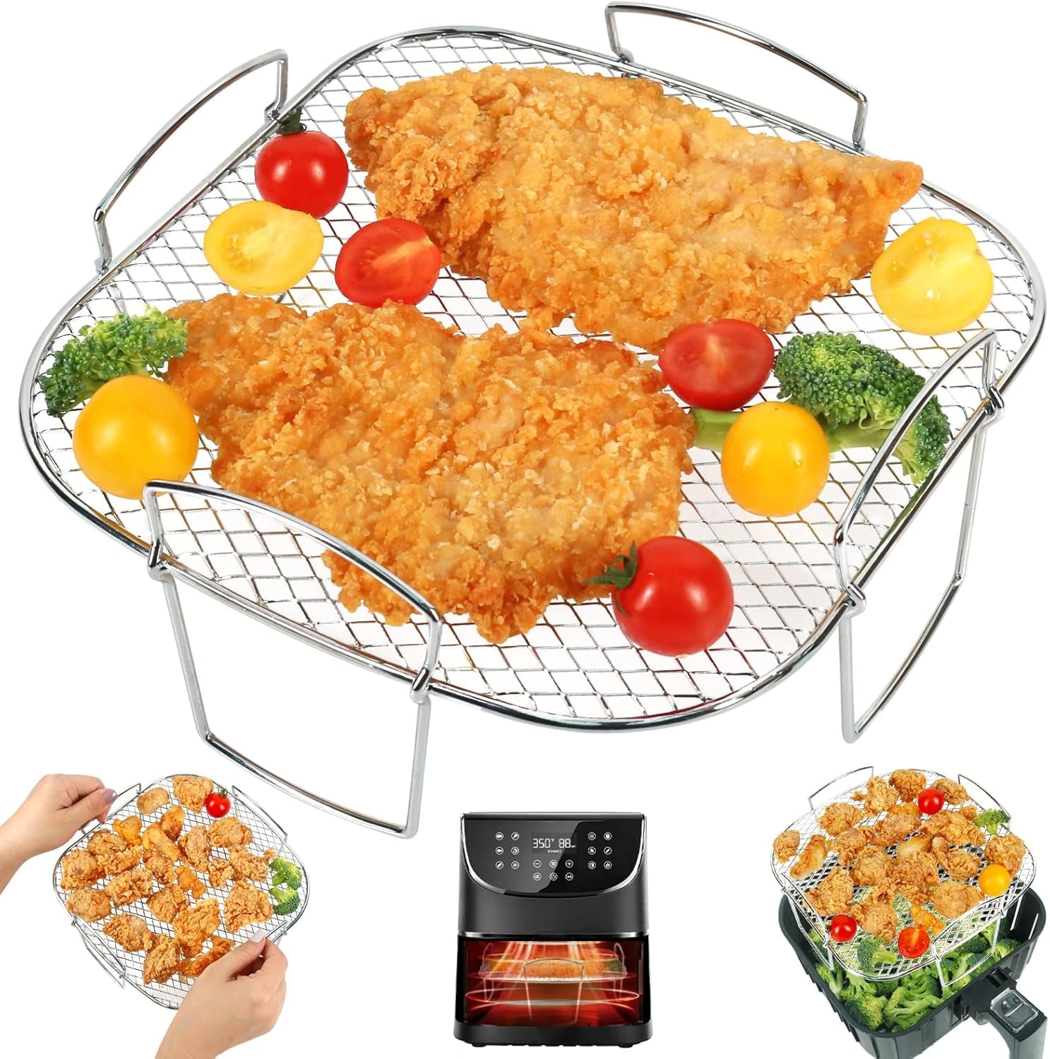 Ninja Foodi Crisping Rack OP300 OP400 FD400 Stainless Steel