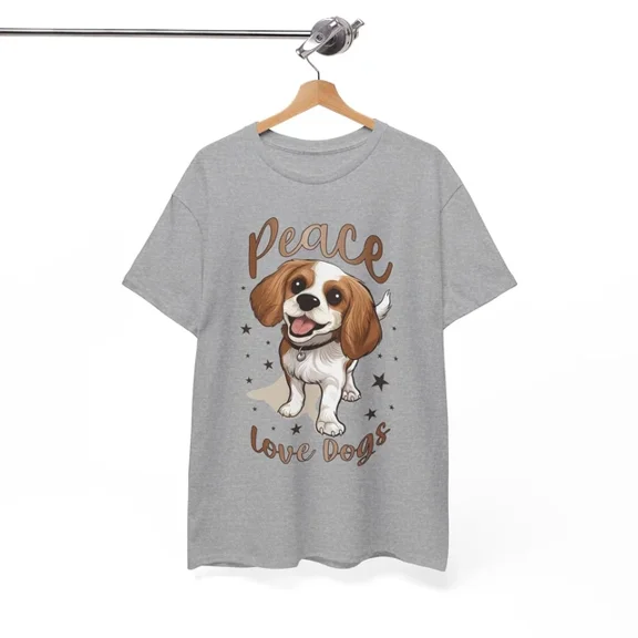 Kiraa Tee With Peace Love Dogs T-Shirt S-5Xl - Hilarious Tee For Introverts & Jokers Birthday Gifts; For Men & Women